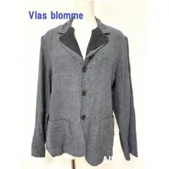 Vlas Blomme Wool Linen Waffle コート ゆったり 炭コーティングLinen ワークコート／Vlas Blomme（ヴラスブラム