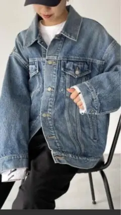 新品 完売品 choice_cnl チョイス ノーカラーデニムブルゾン 新品✨CANAL JEAN choiceノーカラーデニムブルゾン ユニセックス