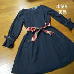 ブルーレーベル クレストブリッジ ワンピース スエード バーバリー