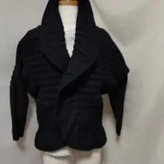 イッセイミヤケ 黒ニットスチーム ジャケット