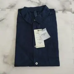 【新品未使用】タグ付き　シャツ　ネイビーNAVY　長袖　綿100% サイズL