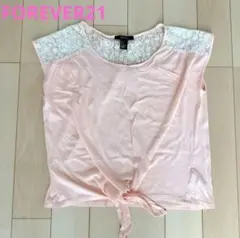 【FOREVER 21】ピンク ノースリーブ Tシャツ S