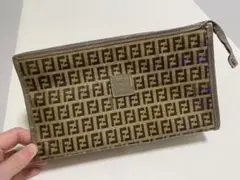 FENDI エナメルポーチ ズッカ柄 ヴィンテージ
