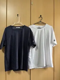 FILA Tシャツ 2枚セット LLサイズ ネイビー ホワイト