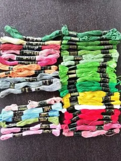 フジボウ・ビオレー・カネボウ刺繍糸セット 多色39本