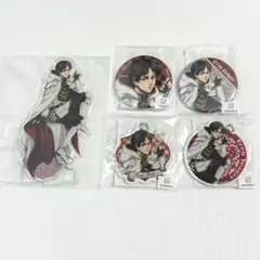 進撃の巨人 まるくじ チェス エレン アクリルスタンド アクキー 缶バッジ 5点
