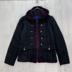 トシオゴマ　フルジップ異素材ドッキングブルゾン　黒　M