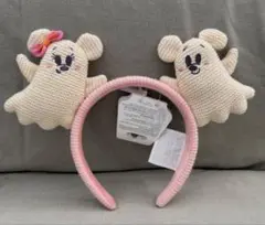 香港ディズニー　新作　ハロウィン　ミッキー　ミニー　おばけ　カチューシャ