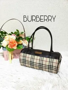 【美品・希少】BURBERRY バーバリー ミニハンドバッグ ミニボストン