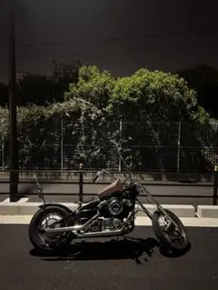 コフィンタンク　黒　チョッパー SR400 ハードテールチョッパーカスタム制作開始 野村くん①