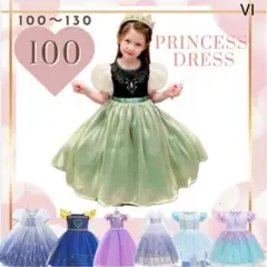 アナ風 プリンセスドレス 100cm 子供 発表会 ハロウィン
