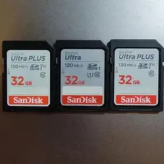SanDisk Ultra PLUS 32GB SDカード 3枚セット✱