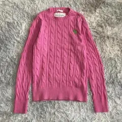 【アバクロンビー＆フィッチ】ケーブル編みニット クルーネック S JC643