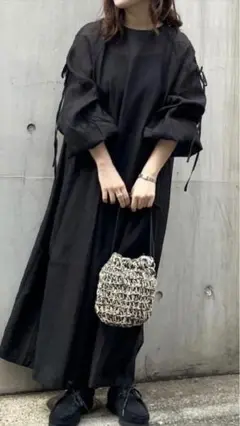 KBF ワンピース　ロングワンピース　シアー　ドレス