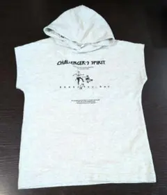 BREEZE フード付きグレーTシャツ