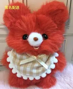 昭和レトロな赤色のくま　モール人形　モールアート　キーホルダー　推し色