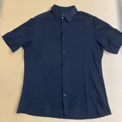 【UNIQLO】ユニクロ　半袖シャツ　エアリズム　半袖　メンズ　黒 XL