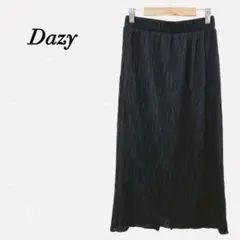 Dazy 【M】 ロングスカート なみなみ バックスリット ブラック カジュアル