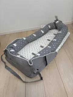 ベッドインベッド グレー 王冠柄
