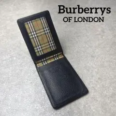 Burberrys シボレザー カードケース パスケース 内ノバチェック ロゴ入