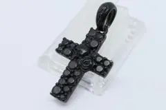 未使用 ライオンハート Silver950 クロス スカル ネックレス ブラック
