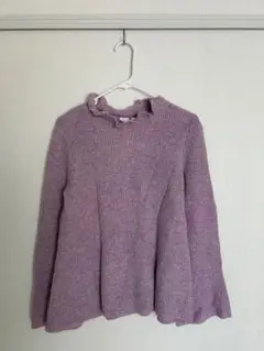 GAP ラベンダー フリルネック セーター XS