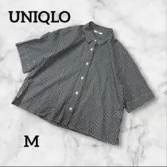 UNIQLO ユニクロ 半袖 ギンガムチェックシャツ ブラウス Mサイズ
