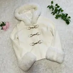 セシルマクビー 高級 ダッフルコート ショート フード 上品 綺麗 冬 M