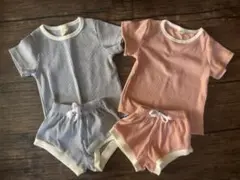 ベビー服　リブ　セットアップ