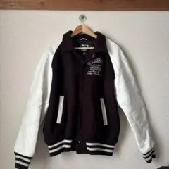 STUSSY 25周年スタジャンサイズLブラウン/ホワイト STUSSY 25周年スタジャンサイズLブラウン/ホワイト