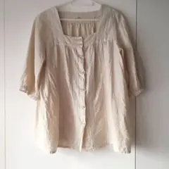 F ネストローブ nest robe エンブロイダリーリネン刺繍 ブラウス