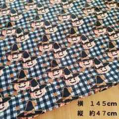 即購入可◆ハロウィン生地 約47㎝ 　ポリエステル素材　ハンドメイド　手作り材料