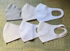 布製マスク 6枚セット グレー ホワイト
