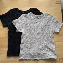 【UNIQLO】 半袖Tシャツ 2枚セット 黒 グレー