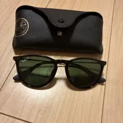 Ray-Ban Erika ブラックサングラス ケース付き