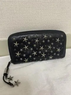 正規品 ジミー チュウ スタースタッズ ラウンドファスナー 長財布 ウォレット