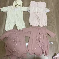 ベビー前開きロンパース4点セット