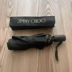 新品未使用タグ付き⭐︎ JIMMY CHOO 折りたたみ傘　ブラック×レオパード 現品限り一斉値下げ！ 折りたたみ傘 CHOO JIMMY 新品未使用タグ