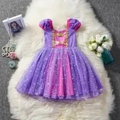 90 キラキラ ラプンツェル ドレス ワンピース コスプレ イベント