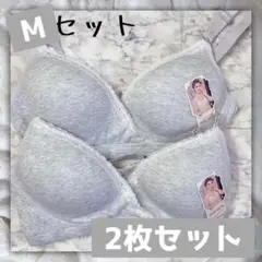 【ノンワイヤー】ブラジャー　授乳ブラ　マタニティブラ M グレー