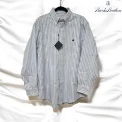 【新品•未使用】brooks brothers ストライプ　ボタンダウン　シャツ