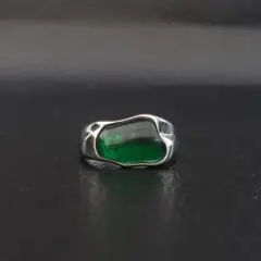 シルバー メキシカン ジュエリー グリーンクリアストーン メンズ 新品