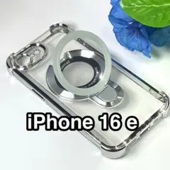 iPhone16eケース 耐衝撃フレーム 薄型軽量リングスタンド Magsafe