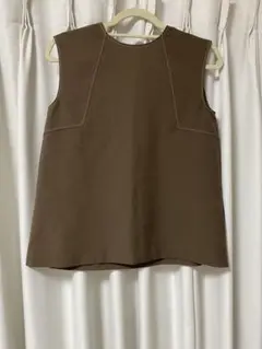 【美品】エメルリファインズ　ブラウン ノースリーブ トップス M