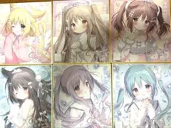 C106 しらたまこ しらたま コミケ ランダムミニ色紙6種コンプリートセット