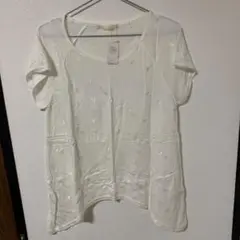 アロー 白 ハート刺繍 半袖 カットソー 新品未着用品