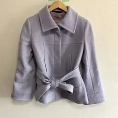 PAUL STUART カシミヤ混 ベルト付き ショートコート