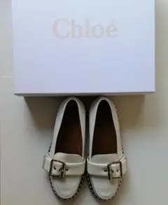 【新品(箱付き)】Chloe クロエ スタッズ ベルト ローファー
