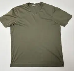 ラクアアンドシー　オリーブグリーン Vネック Tシャツ M