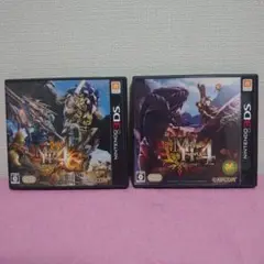 【3DS】　2枚セット　3DS モンスターハンター4G　/　4　ソフト